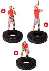 Сендбег, кувалда и автопокрышка: тренируем руки и торс