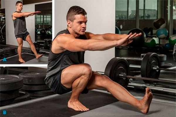 Приседания на одной ноге