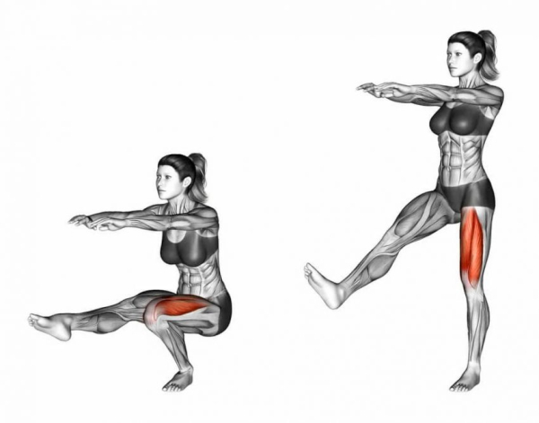 Приседания на одной ноге