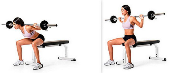 Наклоны со штангой на плечах