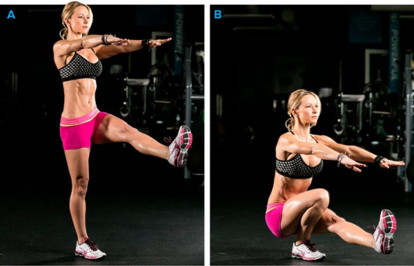 Приседания на одной ноге