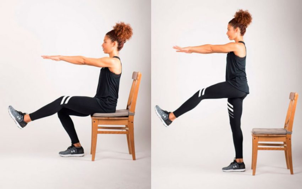 Приседания на одной ноге