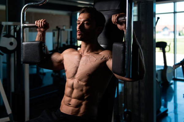 Сведение рук в тренажере бабочка Сведение рук в тренажере бабочка