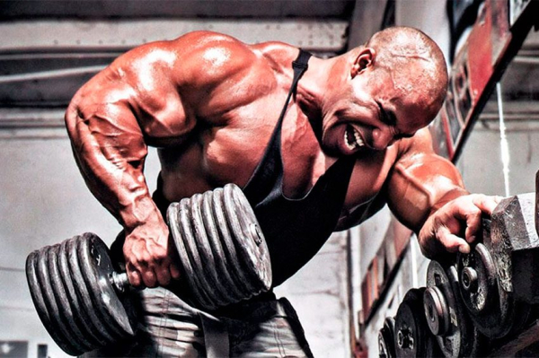 Тяга гантели в наклоне к поясу Тяга гантели в наклоне к поясу