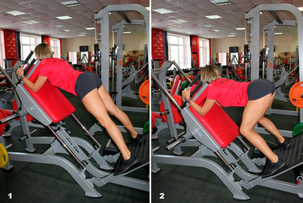 Обратные гакк приседания